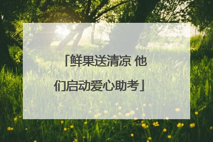 鲜果送清凉 他们启动爱心助考