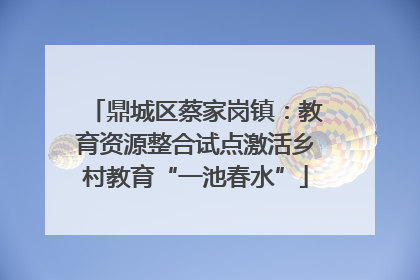 鼎城区蔡家岗镇：教育资源整合试点激活乡村教育“一池春水”