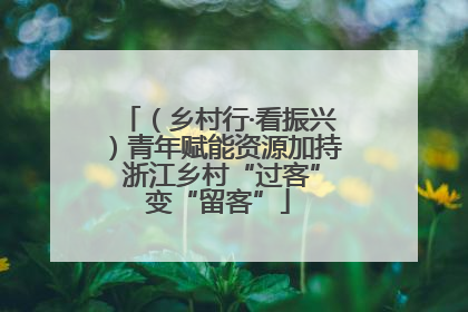 （乡村行·看振兴）青年赋能资源加持 浙江乡村“过客”变“留客”