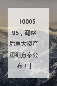 000595，调整后重大资产重组方案公布！