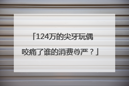 124万的尖牙玩偶 咬痛了谁的消费尊严？