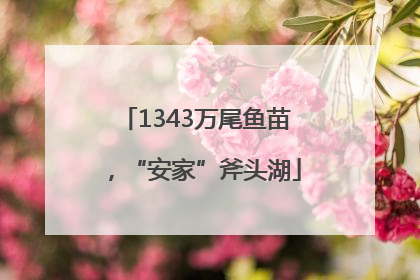 1343万尾鱼苗，“安家”斧头湖