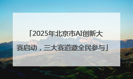 2025年北京市AI创新大赛启动，三大赛道邀全民参与