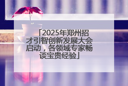 2025年郑州招才引智创新发展大会启动，各领域专家畅谈宝贵经验