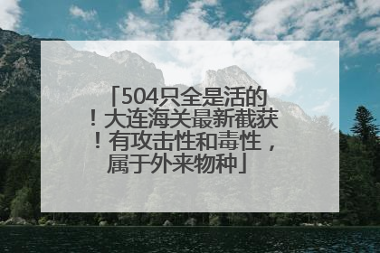 504只全是活的！大连海关最新截获！有攻击性和毒性，属于外来物种