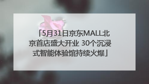 5月31日京东MALL北京首店盛大开业 30个沉浸式智能体验馆持续火爆