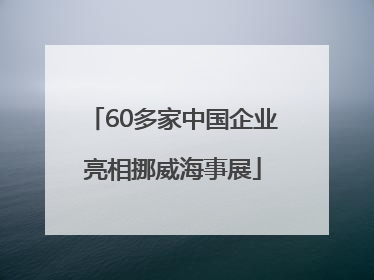 60多家中国企业亮相挪威海事展