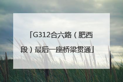 G312合六路（肥西段）最后一座桥梁贯通